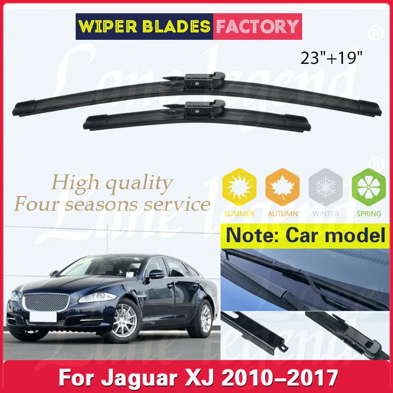 Car Wiper Blades Front Window Windshield Rubber For Jaguar XJ 2010 2011 2012 2013 2014 2015 2016 2017 23