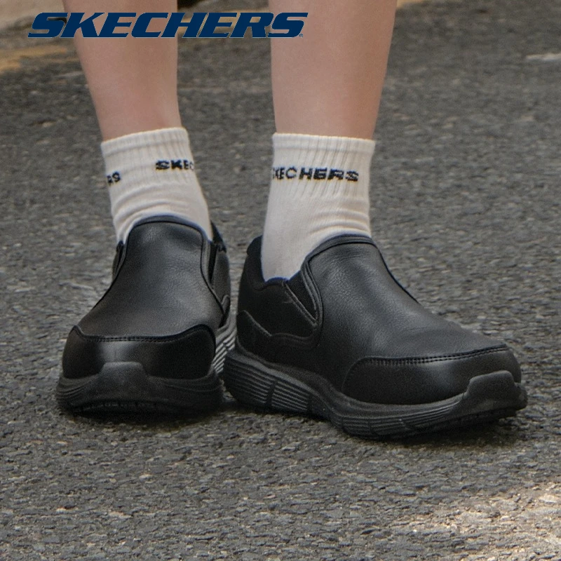 Skechers, zapatos de mujer, zapatos de trabajo de cuero para otoño y primavera, zapatos ligeros para caminar, calzado femenino, zapatillas de deporte