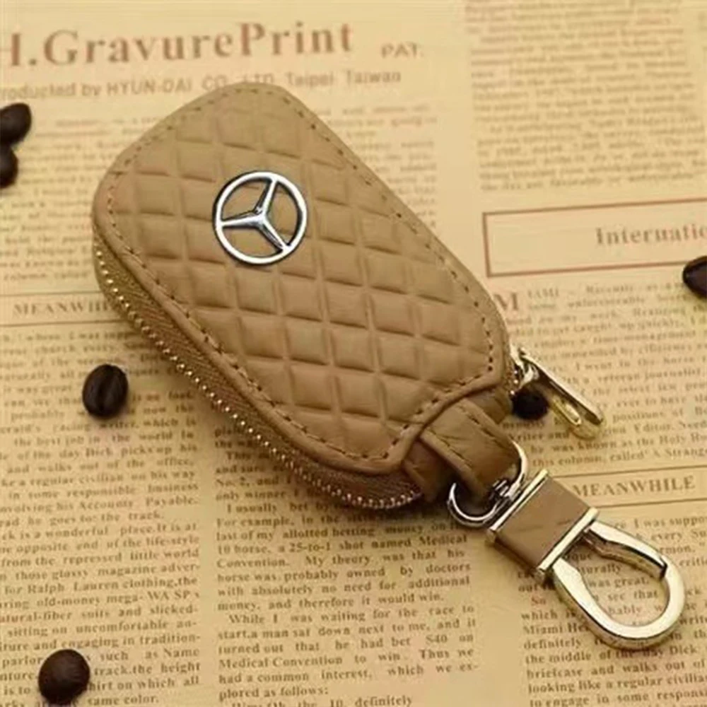 Leather Car Key Case Cover Bag For Mercedes Benz AMG A C E S G Class GLC CLE CLA GLB GLS GLA W177 W205 W213 W222 X167 S400