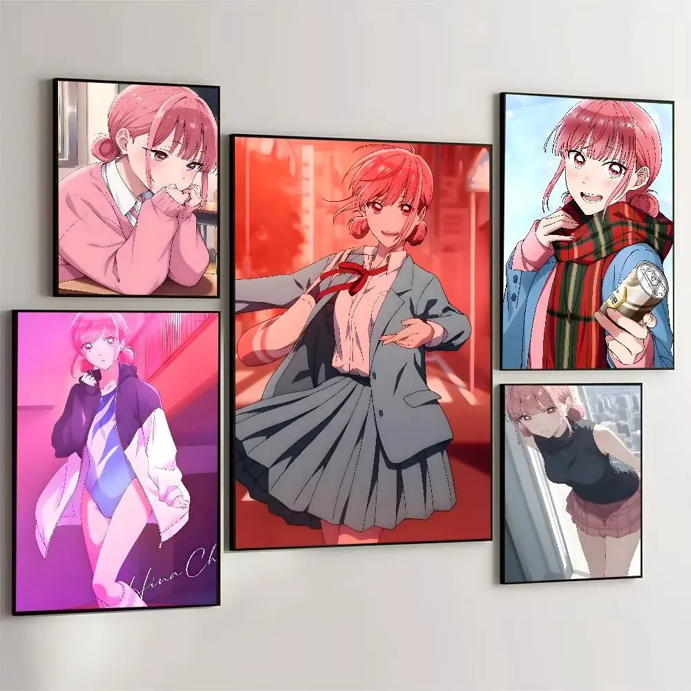 Niebieska Pudełko Anime Plakat Samoprzylepny Wodoodporny Papier Naklejka Dekoracja Ścienna do Kawiarni Baru Pokoju