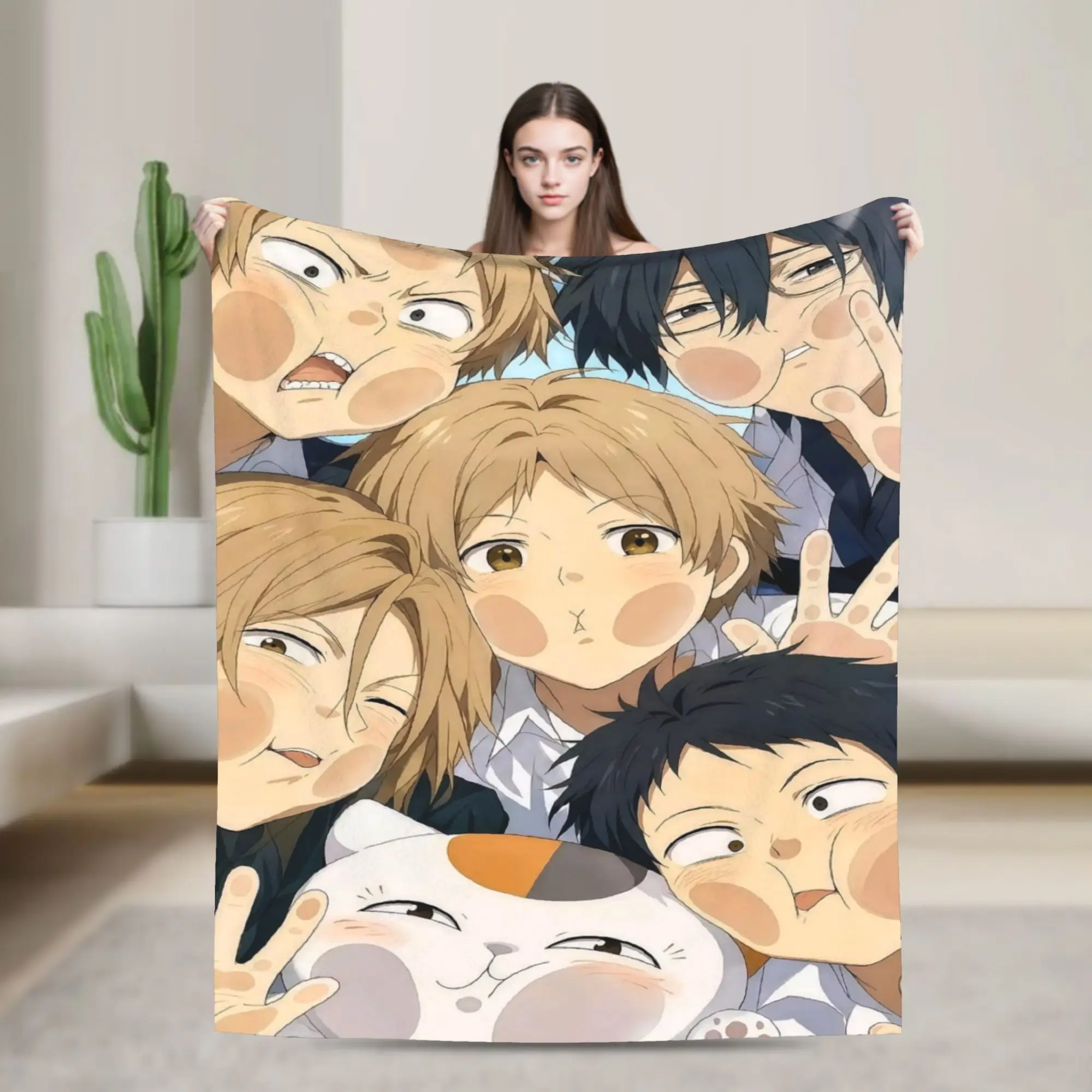 anime N-Book Friends N-Natsume Blankets Quality Super Soft  Throw Blanket Winter Camping Outdoor Pattern Bedspread