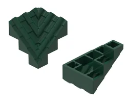 10pcs*Chinese Roof Tile Corner* DIY enlighten block bricks,Compatible With Assembles Particles