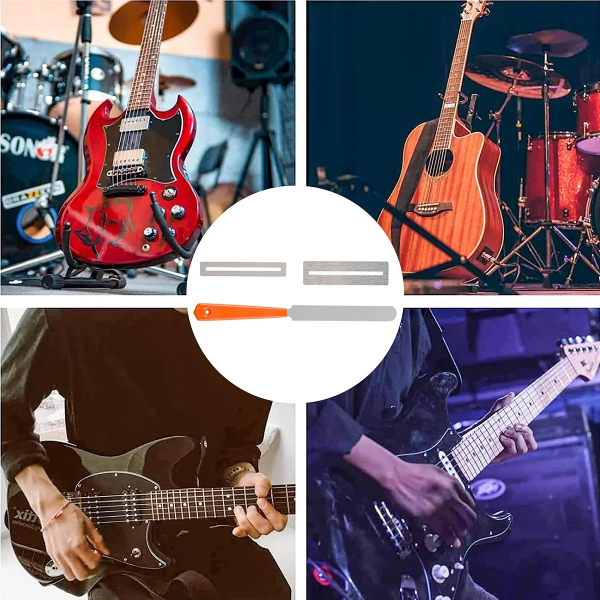 Guitar Fingerboard Arc Grinding Fingerboard Protection Gasket Finger Plate Radian Polishing DIY Luthier Tool Guitar Bass Parts image 6