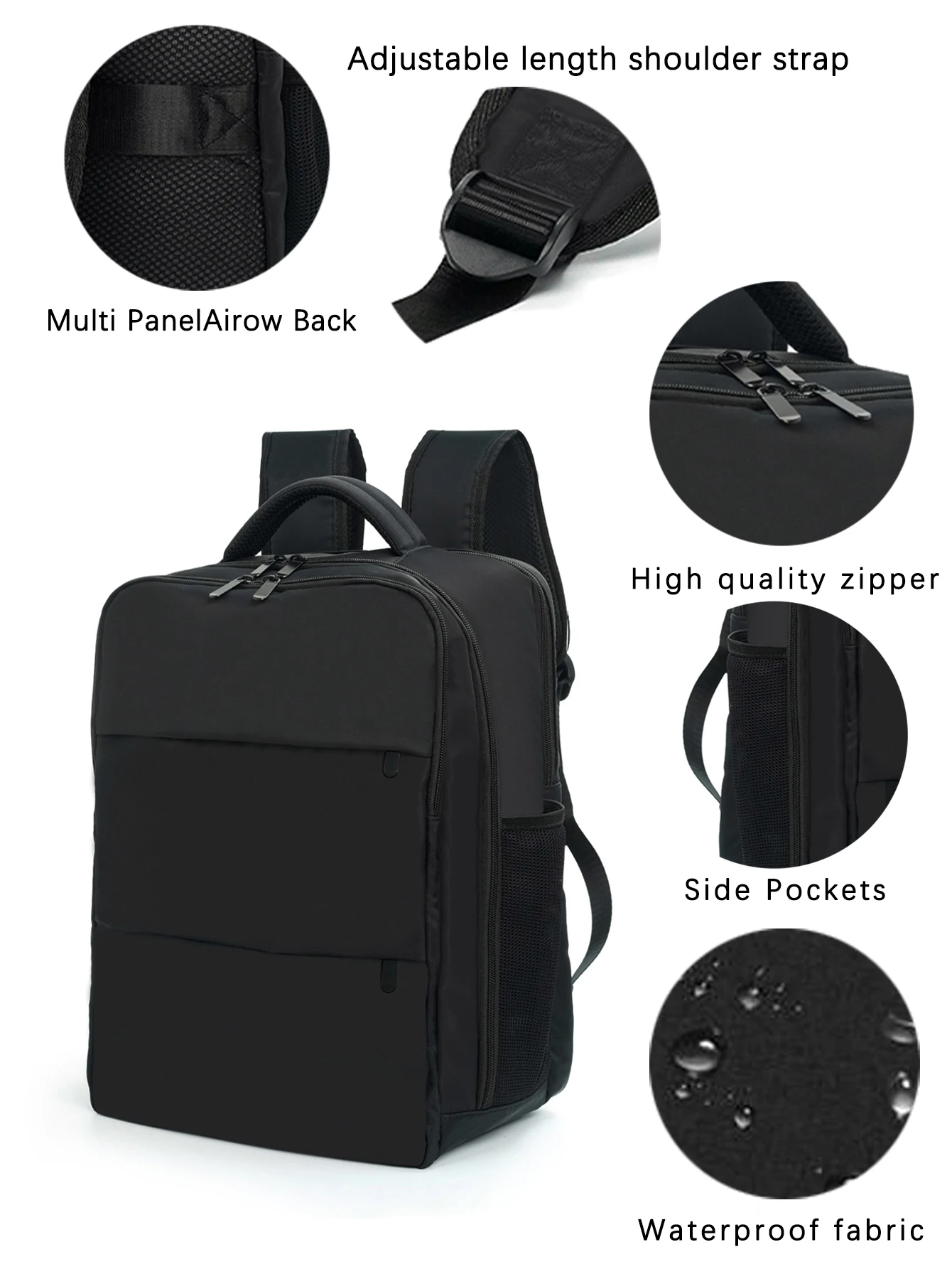 16 polegadas Unisex de grande capacidade Business Travel Leve impermeável durável Laptop mochila mochila multi-funcional