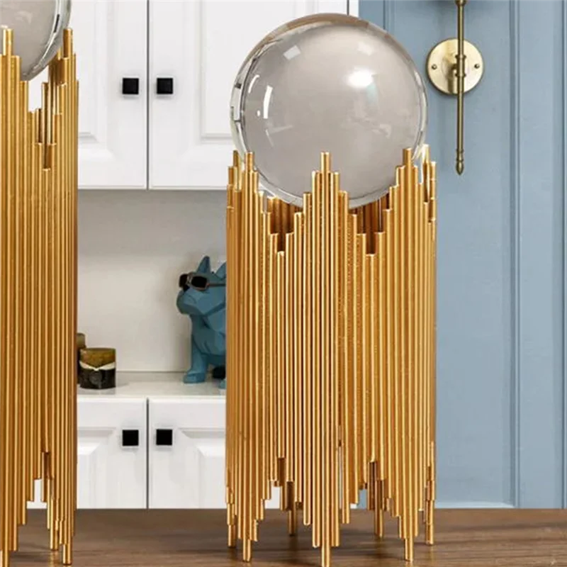 مضاءة الزجاج النبيذ كريستال زخرفة للمنزل غرفة المعيشة ديكور المنزل البند كتاب مركز الجدول خزانة التلفزيون الحديثة B