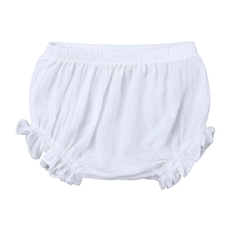 Boys Girls Kids Leg Ruffles Shorts Newborn Toddler Summer Triangle Casual Baby Solid Cotton Linen Shorts Bread Pants