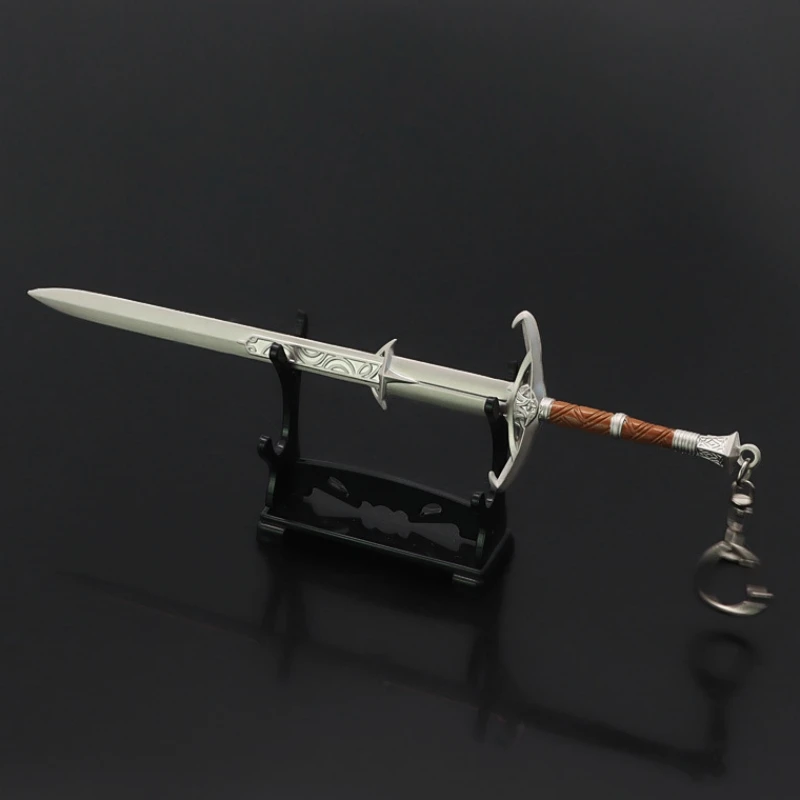 

Baldur's Gate 3 Weapon Keychain 22cm Sword of Justice 1/6 Metal Model Alloy Defense Armor Equipment Miniature Crafts Toy