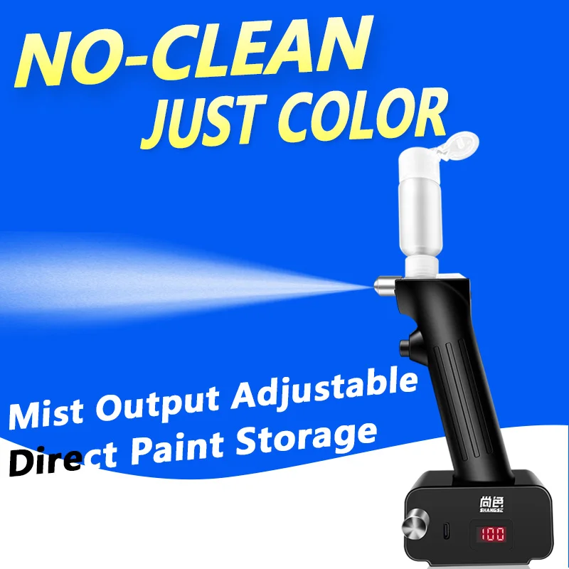 SHANGSE Upgraded No Clean Airbrush with 0.3&0.5mm Spray Module Portable Painting Tool for Tattoo Model Cake Decoration Hobby DIY