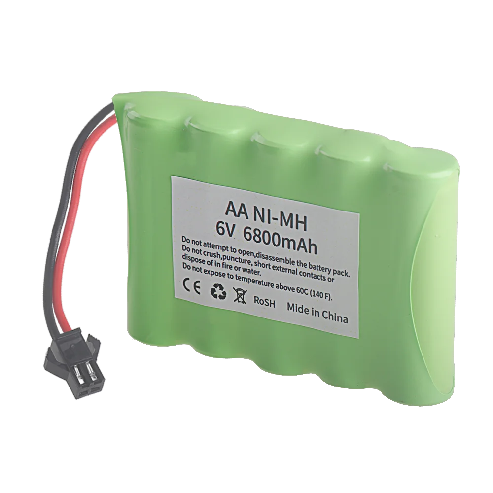 6V 6800mAh NiMH Battery For Rc Toys Cars Tank Truck Robot Boats AA Ni-MH 6v Rechargeable Battery Pack with USB Charger