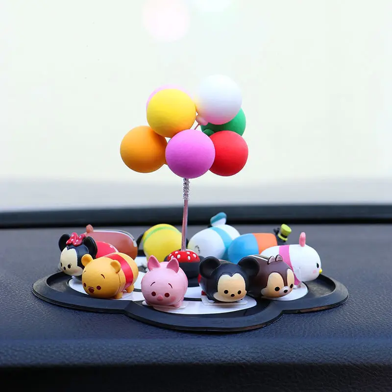 

Car Mini Ornaments Creative Cartoon Cute Little Doll Car Center Console Home Office Ornaments Girl Interior Accessories Decor