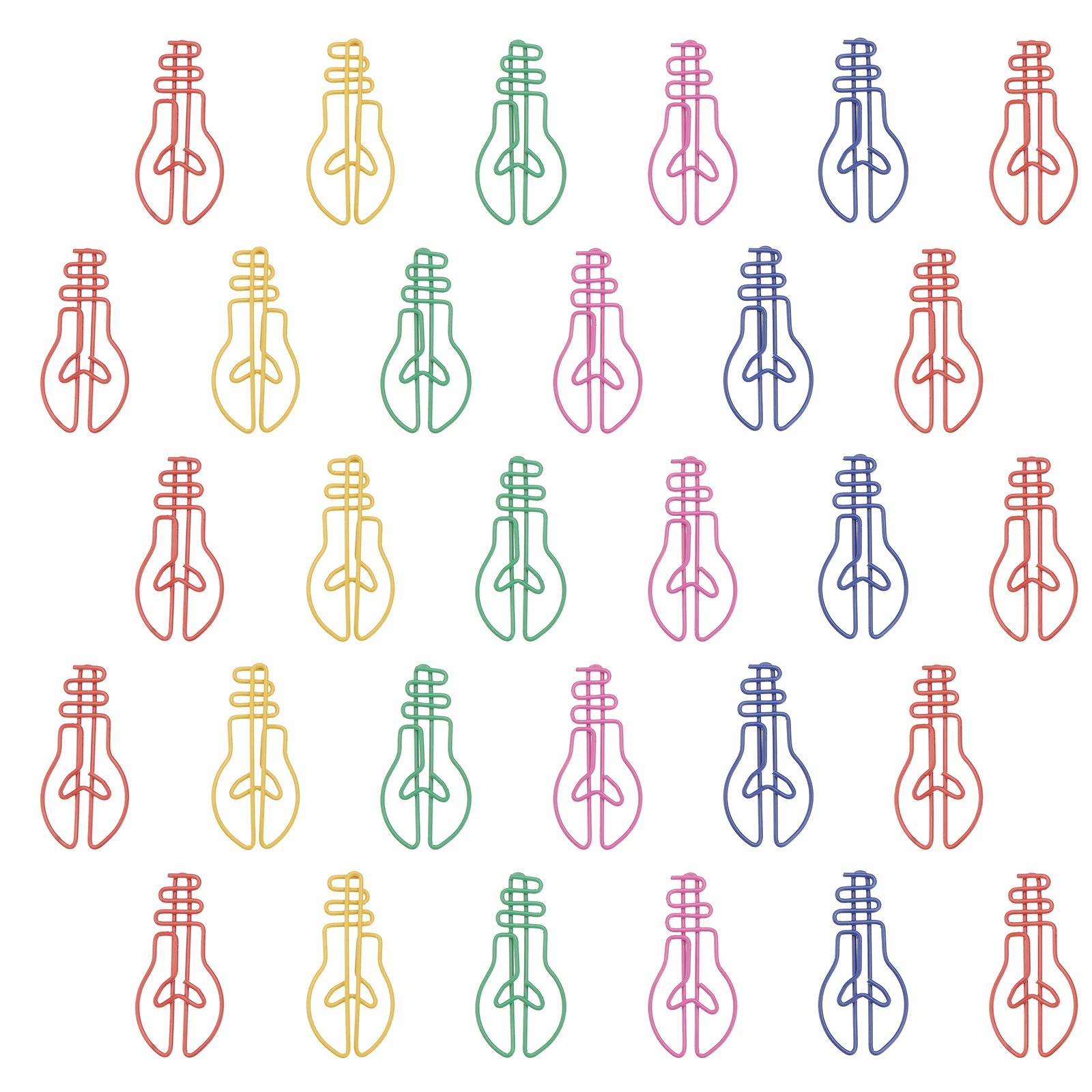 30pcs LightBulbPaperClips ColoridoCreativeBookmarkShapedNoteDecorative OfficeSchoolSupplies FunStationery DeskOrganizer