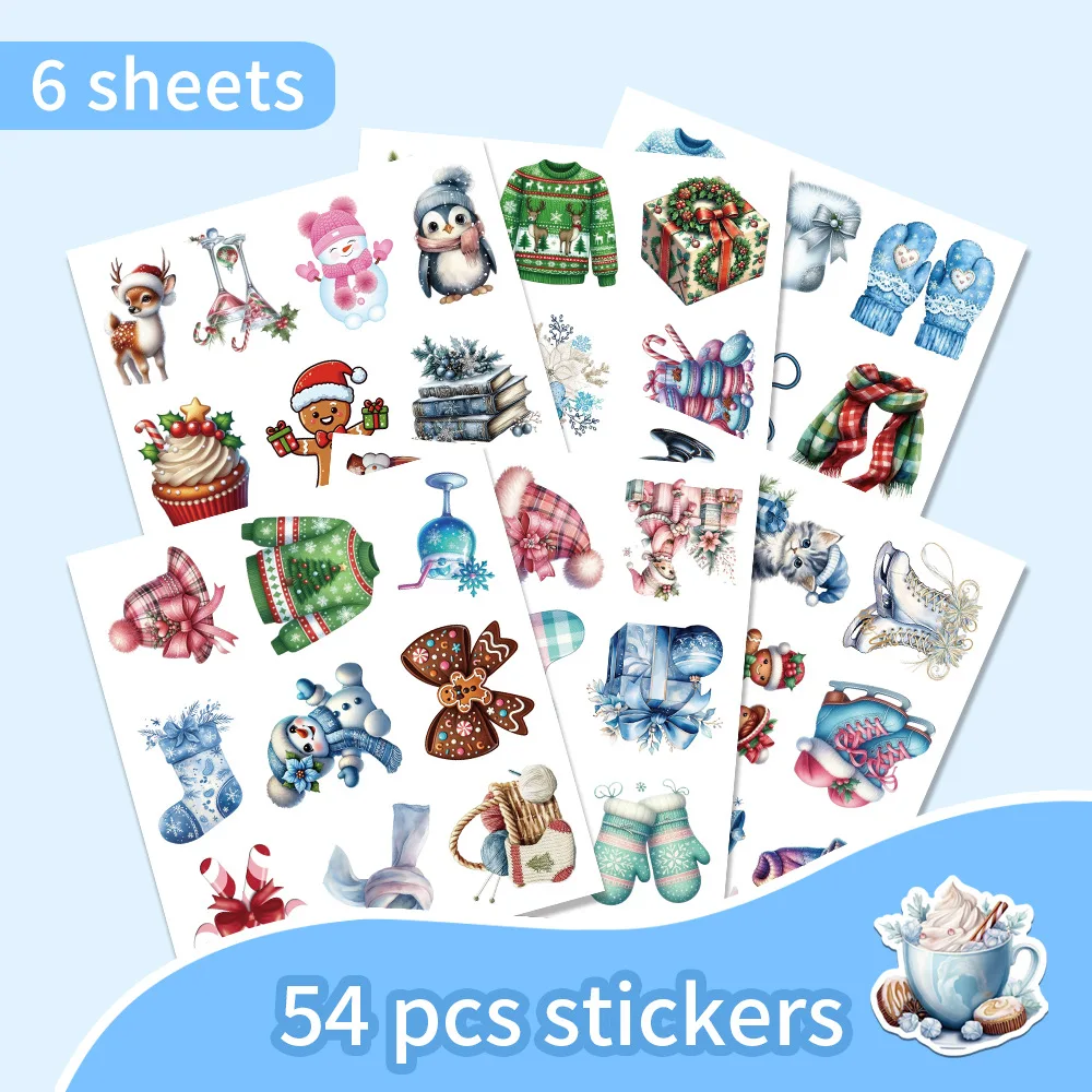 

540PCS Cartoon Winter Gadgets Graffiti Stickers Creative Decoration Mobile Phone Case Notebook Water Cup Toy Gift Stickers