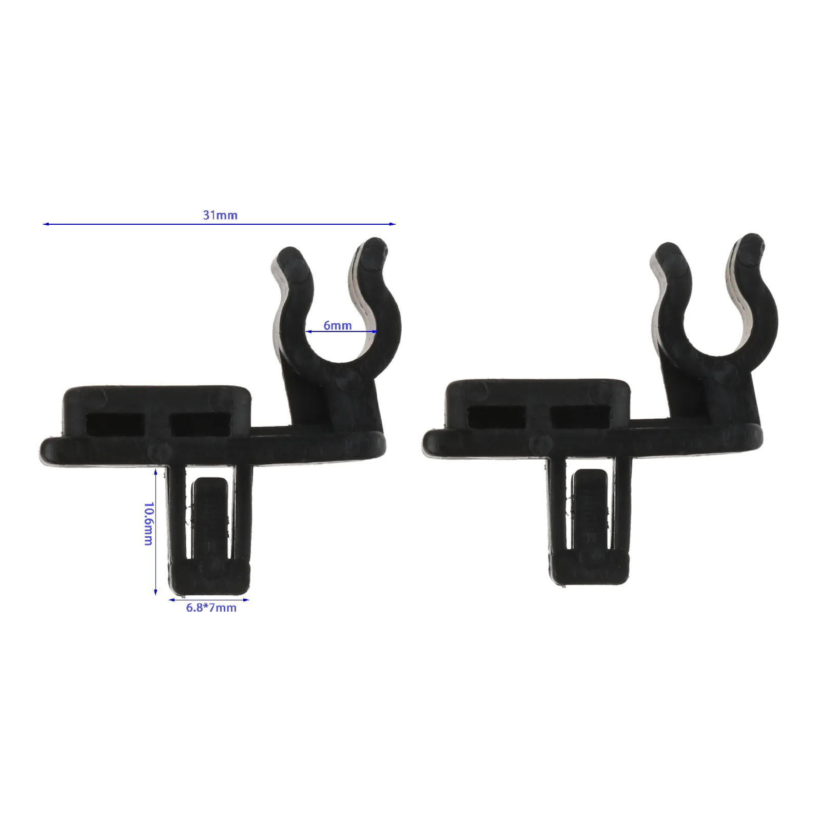 2Pcs Plastic Car Hood Prop Rod Clamp Clips Auto Fastener Fits for Isuzu TF TFR Trooper Holden Rodeo Chevrolet LUV Vauxhall Brava