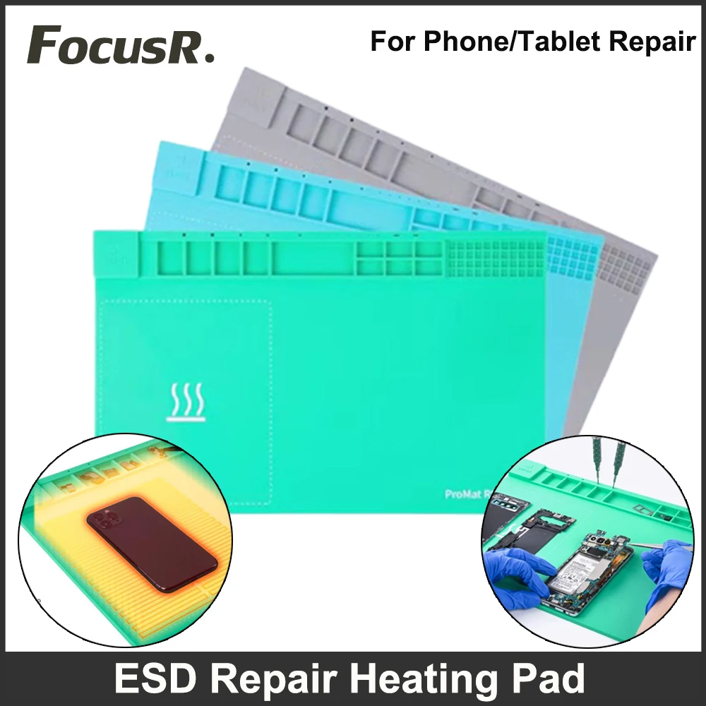 

REFOX RS30 Mat ESD Heating Silicone Pad for iPhone 15 14 13 Tablet Repair High Temperature Insulating Anti-static Maintenance