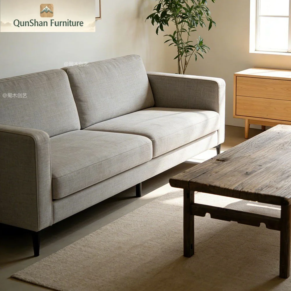 # High-end Solid Wood Simple Modern Living Room Coffee/Tea Table Natural Wood Color Rectangular