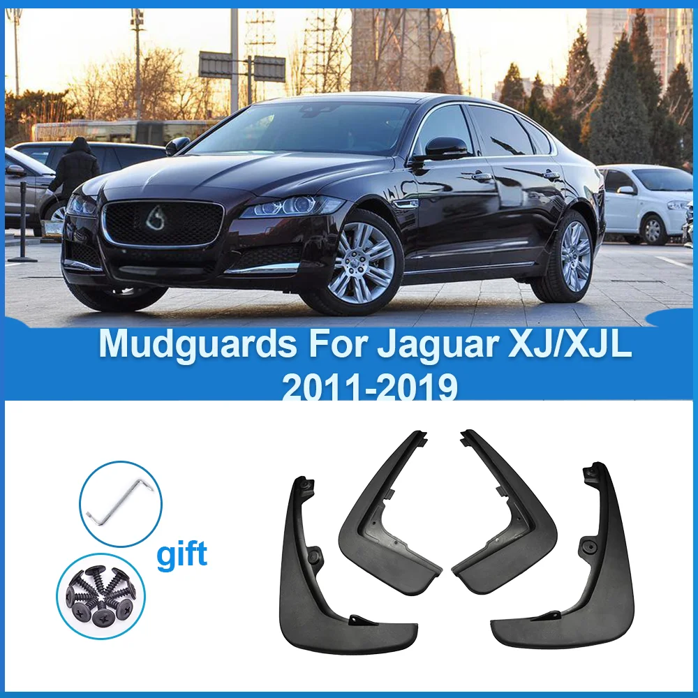 

Mudflaps with Logo Fender Mounting Mud Flaps Splash Guards Mudguards For Jaguar XJ/XJL 2011 2012 2013 2014 2015-2019 Accessories