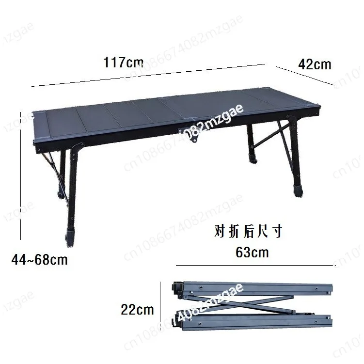 

Уличный полускладной четырехсекционный тактический стол IGT, складной стол из алюминиевого сплава для хранения, стол для пикника, сменная плита, поднос для чая