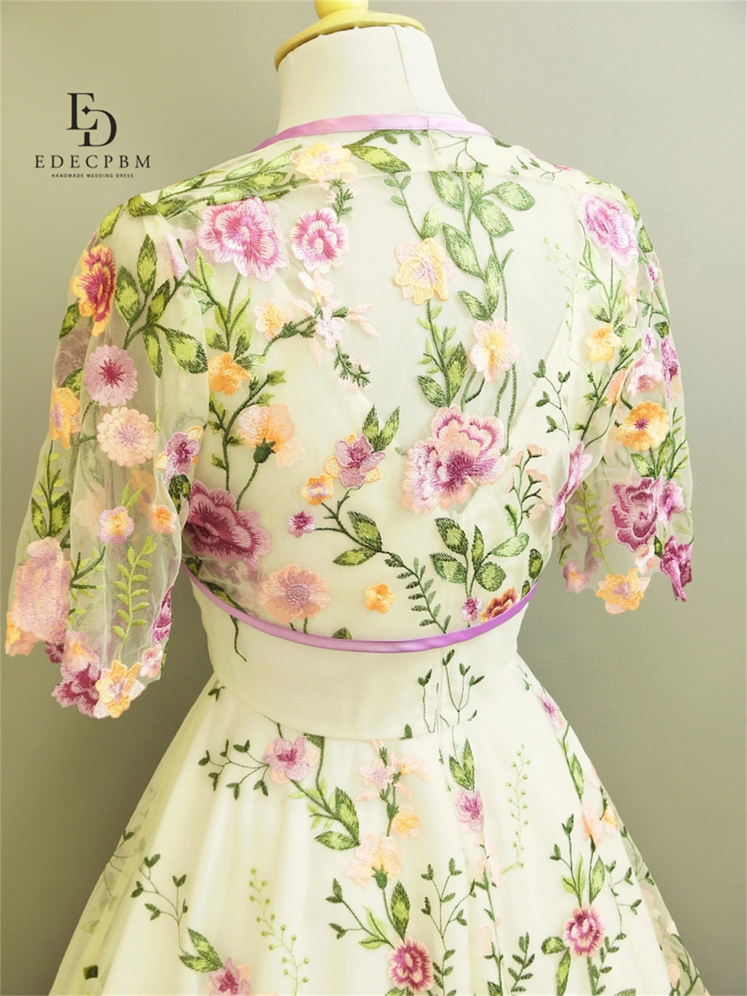 EDECPBM Aangepaste avondjurk Civiele trouwjurk Witte bloemenrok Feestjurk voor bruiloft Baljurk Grote maat jurken