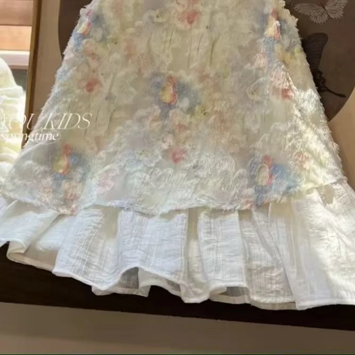 

Girls' Dress 2026 Summer New Sleeveless Princess Style Sweet And Cute Children's Tulip Vest Dress