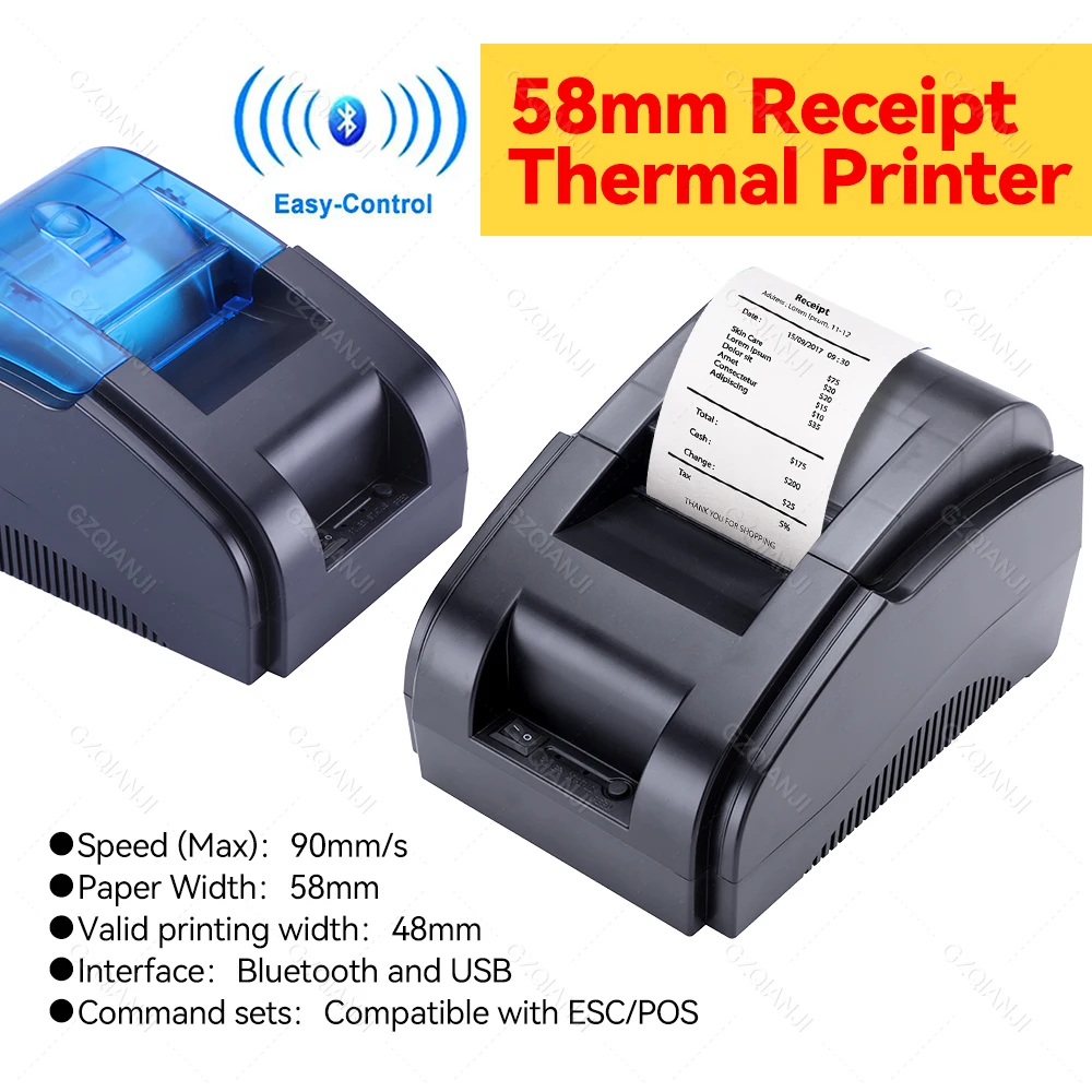 

POS 58 USB & USB + Bluetooth для Android и IOS 58 мм Термальный чековый принтер для небольших билетов