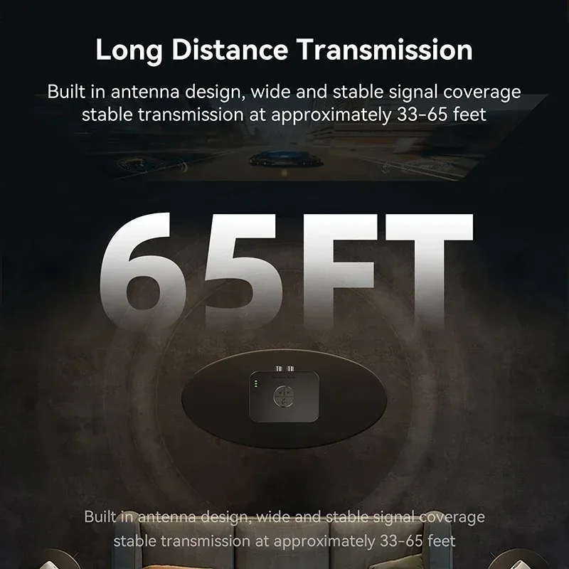 Bluetooth 6.0 Receiver with RCA Hi-Res Wireless Audio Adapter 3.5mm AUX USB Receiver for Speakers Speaker Stereo Car  Amplifier