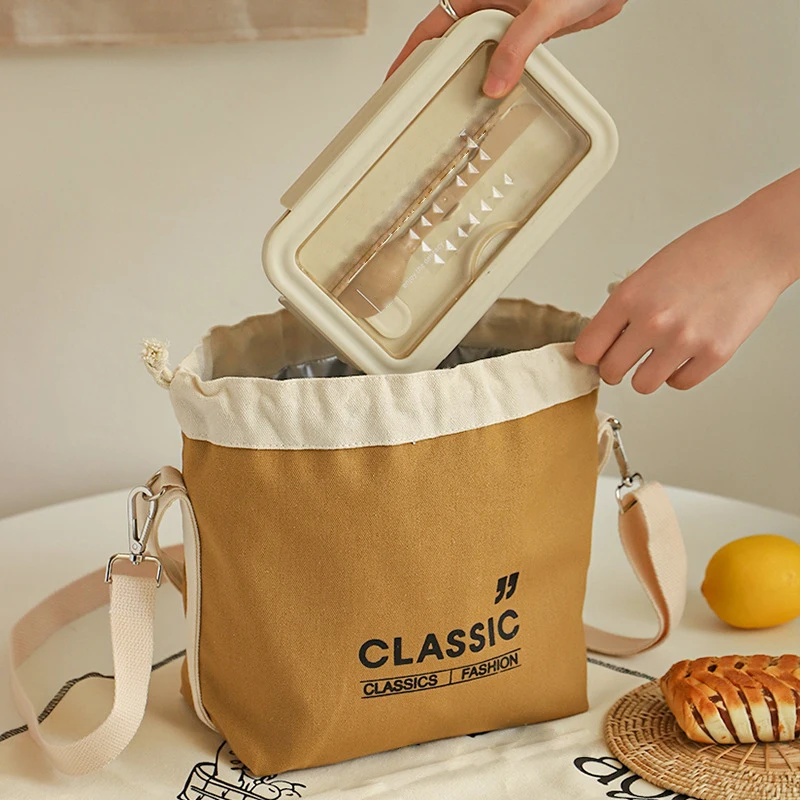 خليط الموسع بينتو حقيبة العمل معزول الطازجة حقيبة حفظ الطعام طالب المحمولة الكتف المحمولة Crossbody متعددة الوظائف توت