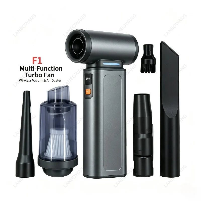 F1 High Speed Turbo Blower, Portable Rechargeable Handheld Fan, Outdoor Dust Blower & Car Cleaning Air Dryer