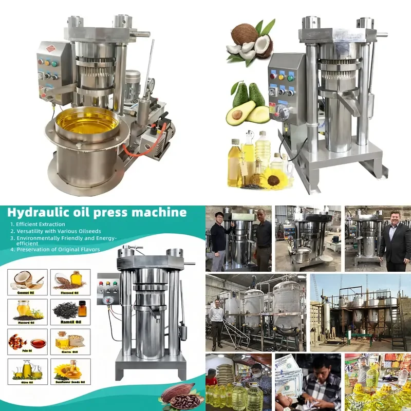 Adjustable Pressure Sunflower Oil Press with CE Black Seed Hydraulic Cold Pressed Oil Cocoa Butter Oil Press