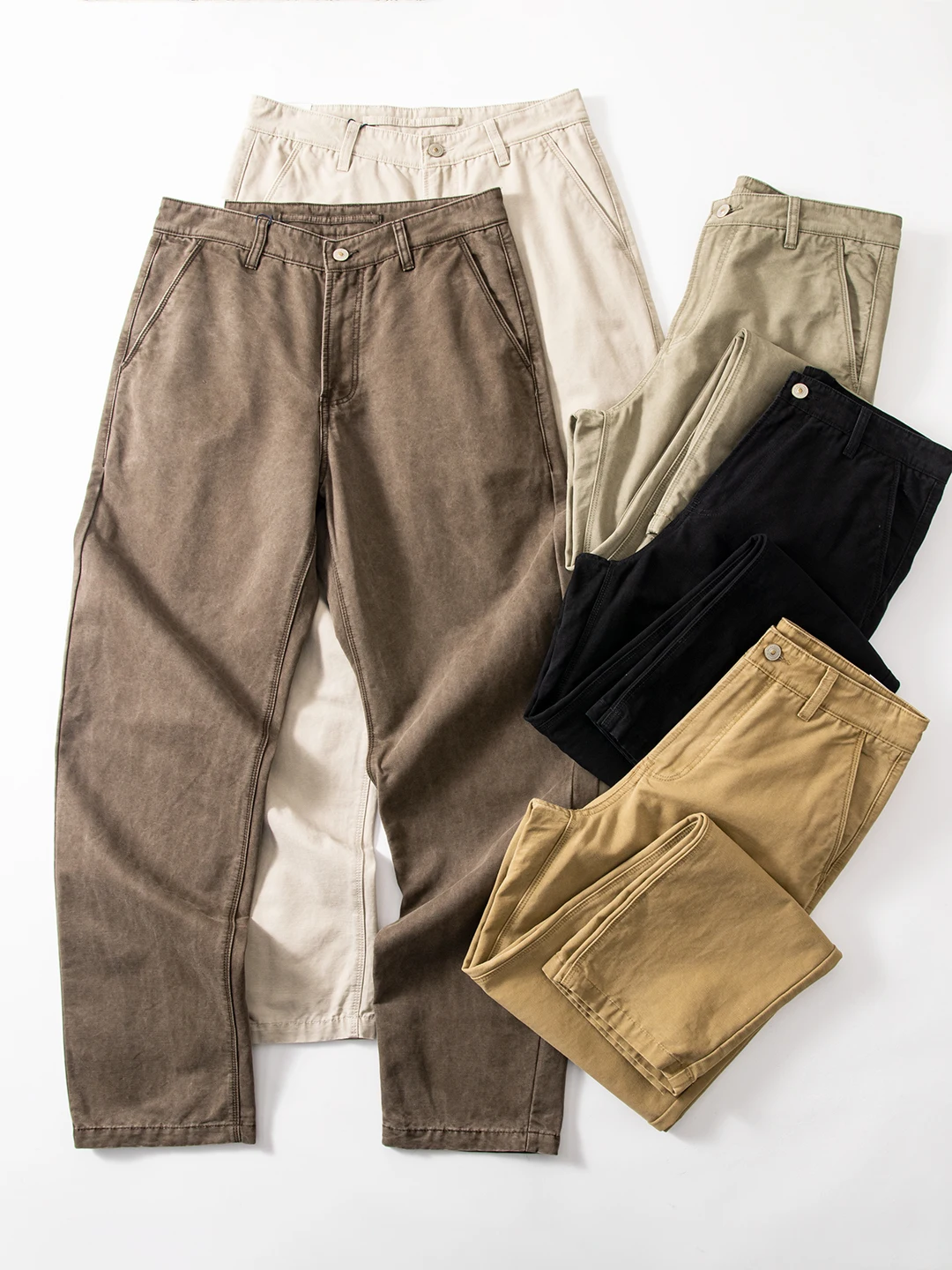 

Мужские повседневные брюки прямого кроя из хлопка, модные универсальные брюки в стиле ретро, удобные классические брюки из чистого хлопка