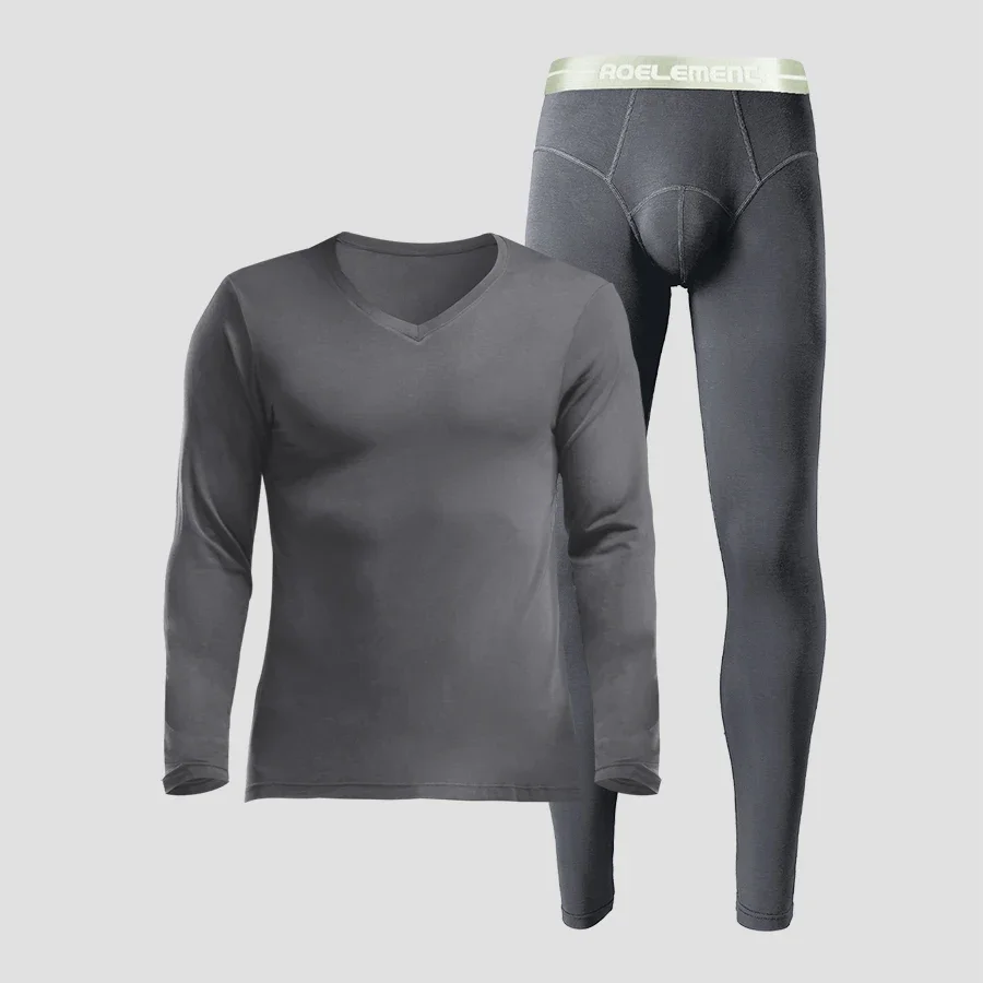 

5 шт., мужские модальные тонкие v-образные вырезы, тонкий и удобный базовый слой, молодежные теплые термобелье и комплект нижнего белья