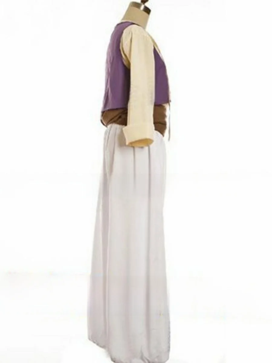 Doce loween mil e uma noites cosplay traje aladdin lâmpada genie traje material de poliéster tradicional chinês dr