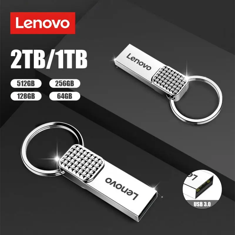 Lenovo USB 3.0 Flash Drive 2TB 1TB USB 3. 0 Pendrive 512GB 256GB 128GB USBMemory Stick Pen Drive Flash USB Disk For Desktops PC