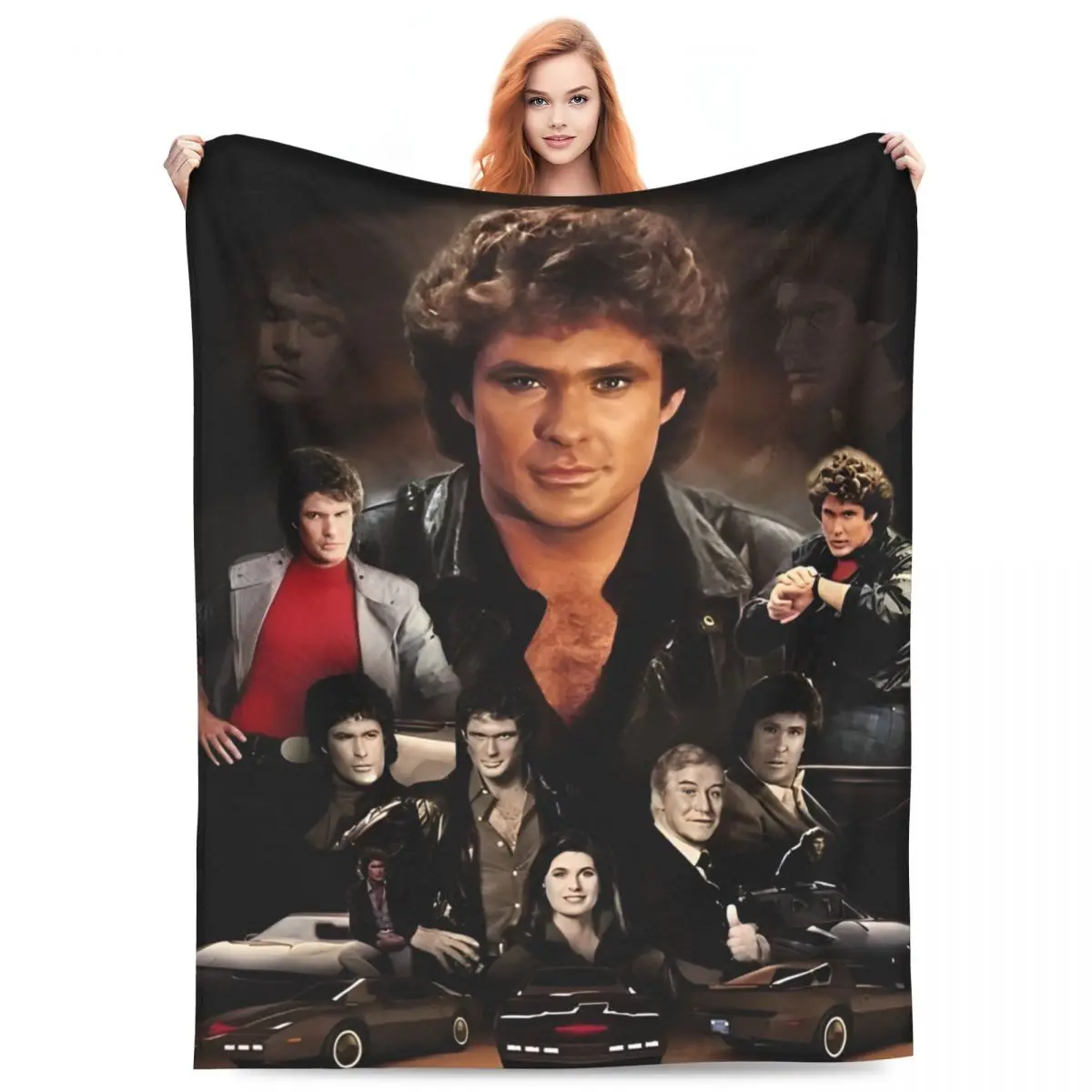 Knight Rider Blankets Action Crime Drama Tv Series Plush Throw Blankets Bedding Couch Printed Soft Warm Bedsprea