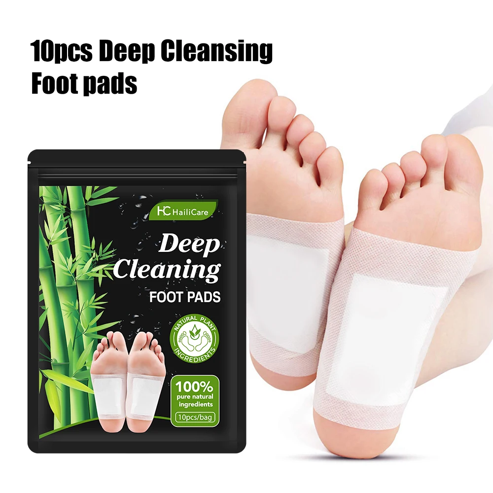 Detoxifying Foot Pads All-natural Bamboo Foot Detoxifying Relief Relieve Stress Improve Sleep Relaxation Deep Cleansing