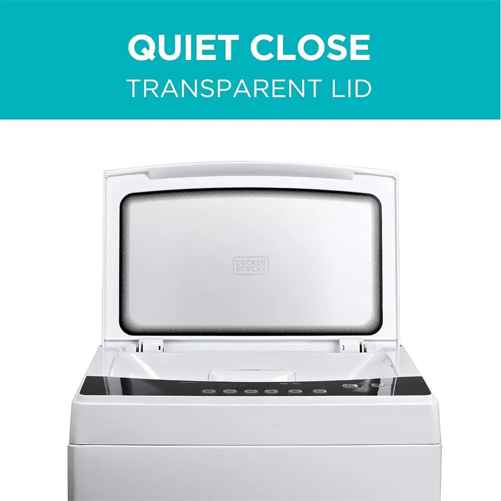 Small Portable Washer, Washing Machine for Household Use, Portable Washer 3.0 Cu. Ft., Transparent Lid & LED Display