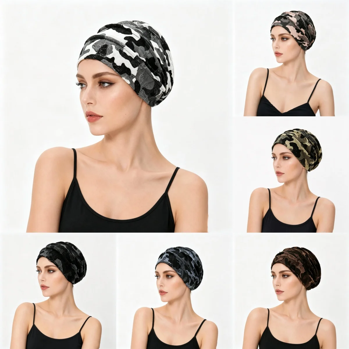 2026 New Muslim Fashion Women Hijab Turban Hats Soft Strech Headscarf Trendy Print Hijabs Bandana Chemo Beanies Caps Cover