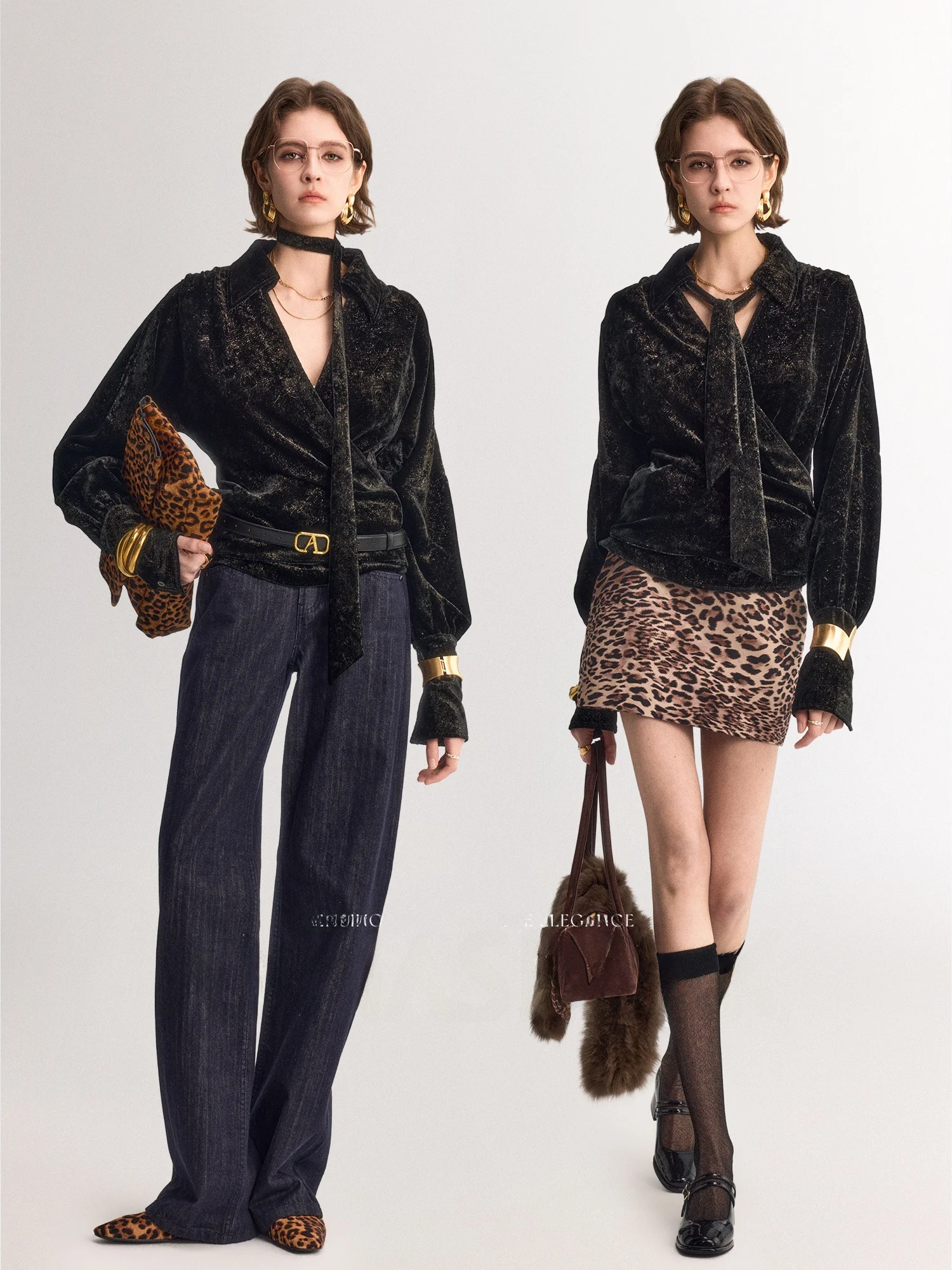 

Женская повседневная одежда Annaspeak: съемные рукава из шелкового вельвета с золотой тканой отделкой, велюровая текстура, для работы и повседневной носки