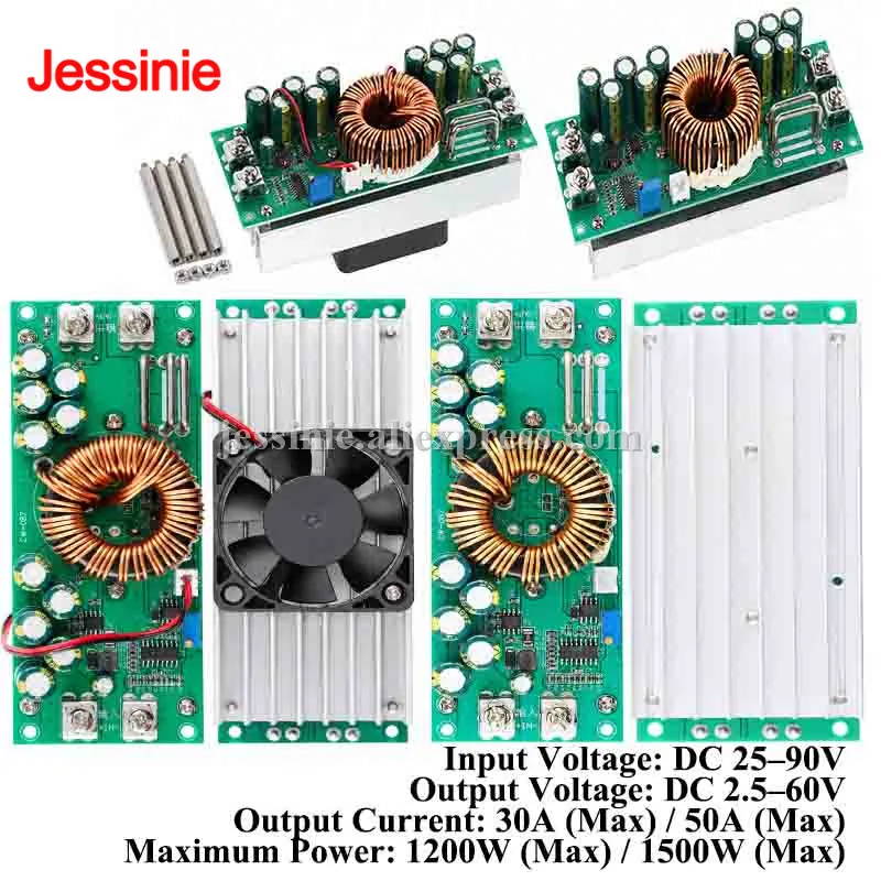 1200w-30a-1500w-50a-dc-dc降圧コンバータ-25-90v-から-25-60v-定電圧調整可能な降圧電源モジュール-高効率