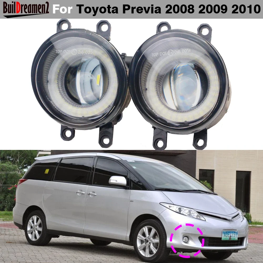 

2 Pieces 30W Canbus Car Angel Eye LED Fog Light with Daytime Running Lamp DRL Function H11 For Toyota Previa 2008 2009 2010