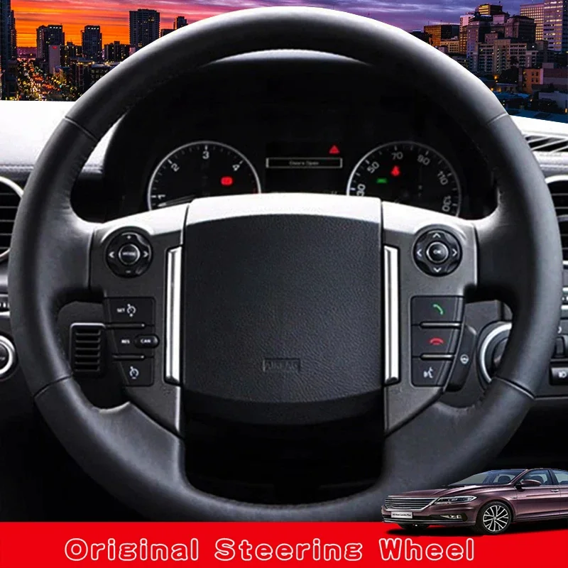 Customize DIY Suede Leather Car Steering Wheel Cover For Land Rover Discovery 4 2010-2016 Range Rover Sport 2010 Car Interior