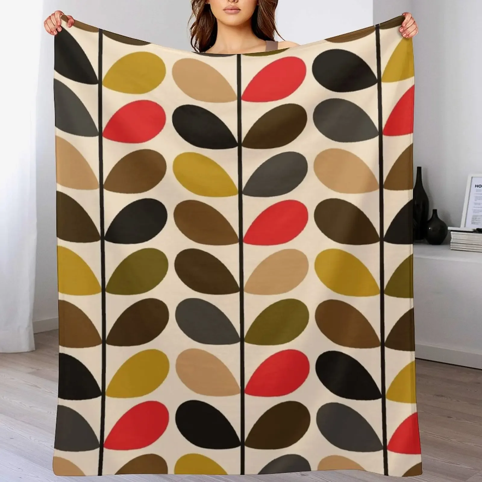 

Orla Kiely Throw Blanket Color Fast Cozy Throw Blanket
