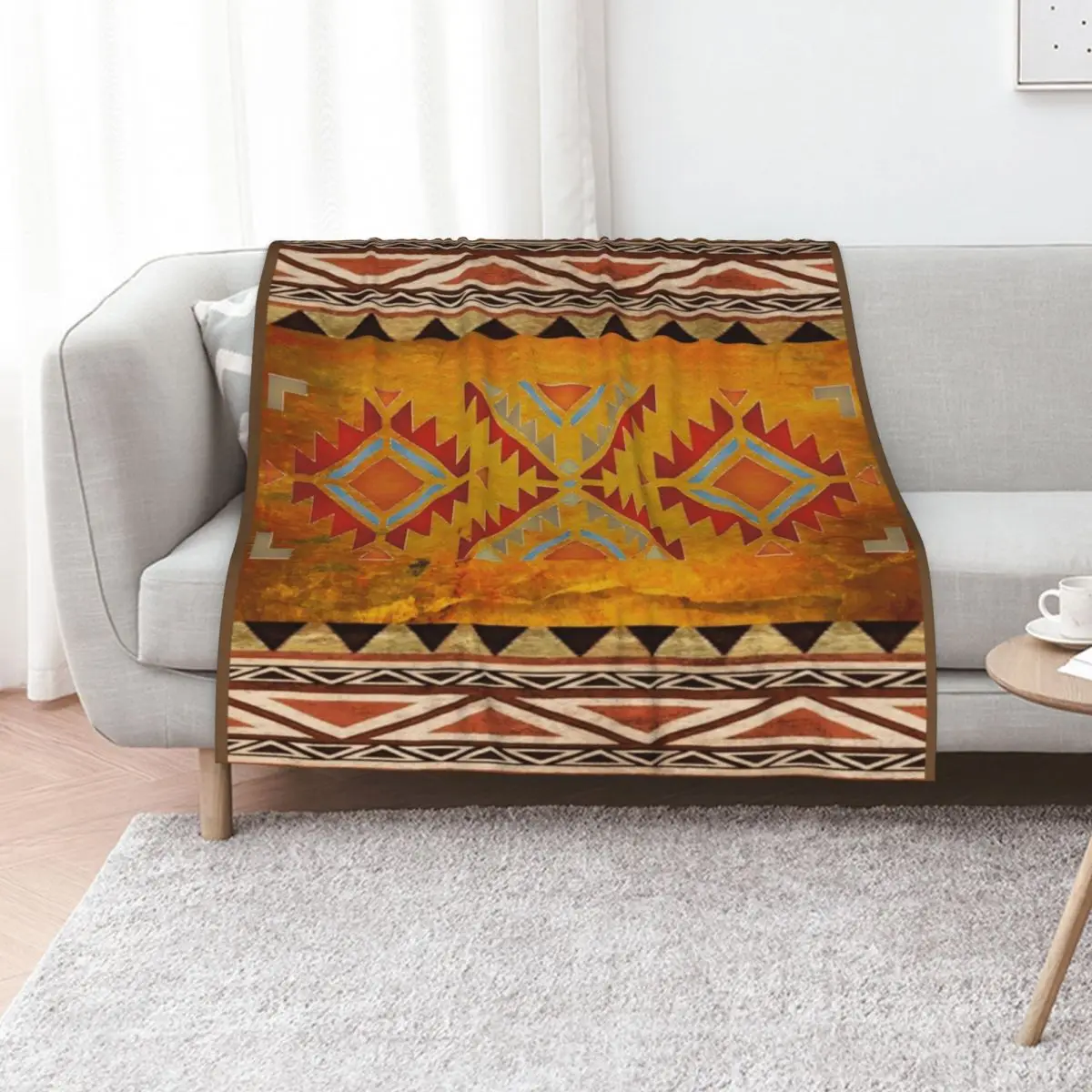 Aztec pattern Navajo Throw Blanket Warm Throw Blanket Gift for Anniversary