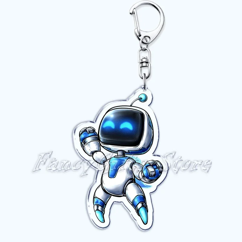 Jogo astro bot robô chaveiros para acessórios saco astrobuta anel chaveiros jóias planeta espaço jogos gamer amigos fãs presentes