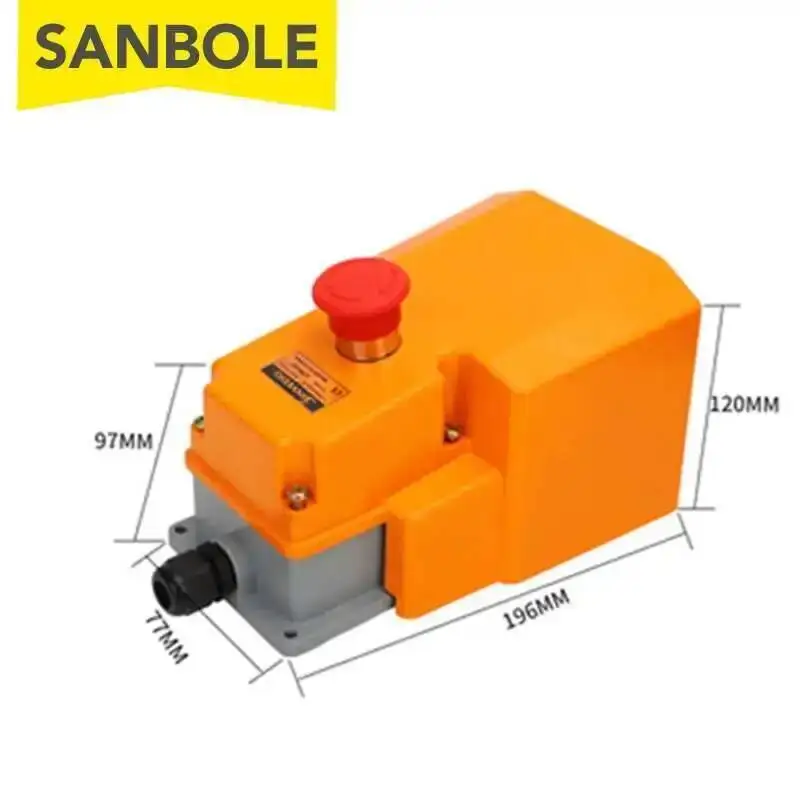 LTH-22 Interruttore a pedale Punzonatrice Tipo AC380V 10A Arresto di emergenza Accessori per macchine utensili Controllo OFF-ON IP44