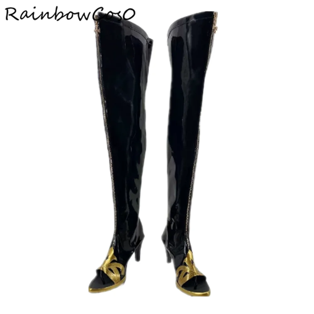 Gentiana Final Fantasy XV Cosplay Shoes Boots Game Anime Halloween RainbowCos0 W4269