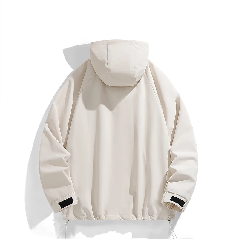 

Весенне-осенняя мужская уличная куртка, универсальное повседневное ветрозащитное и водонепроницаемое пальто с капюшоном для пар.