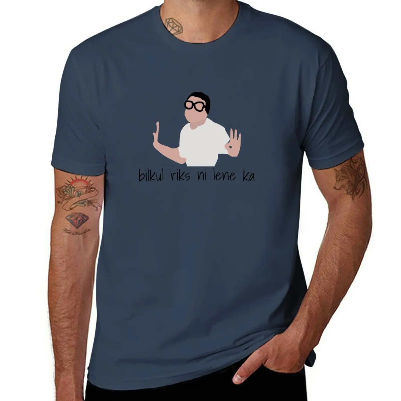 

hera pheri bilkul riks ni lene ka T-Shirt t shirts cotton 100% man t shirts cotton T-Shirt