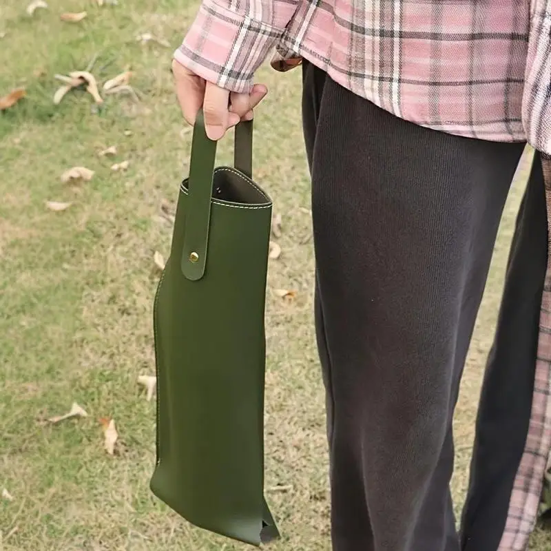 ~Wine Packaging Bag Fake Leather Wine Tote Carrier Stylish Wine Bottle Champagne Protective Bag With Handle For Party