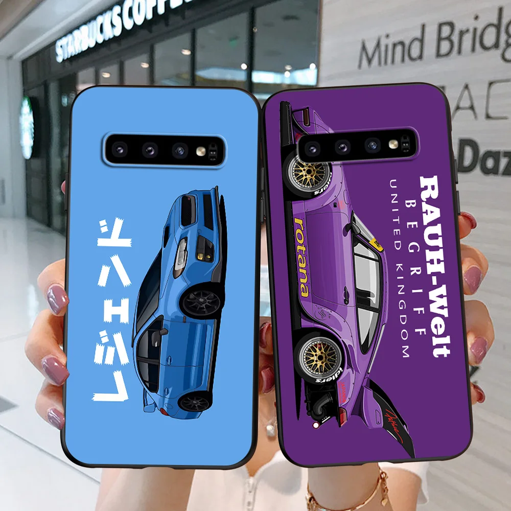 For Samsung Galaxy S10 Case For Samsung S10 Plus S10e Cover S10+ S10Plus S10 E SM-G973F black tpu case super cars cartoon