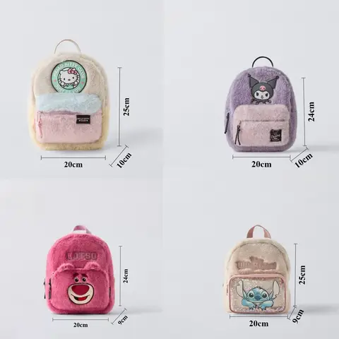 Hello Kitty School Bag Cartoon Backpack Versatile Children Lovely Kindergarten Kids School Gift Kuromi Stitch Backpack